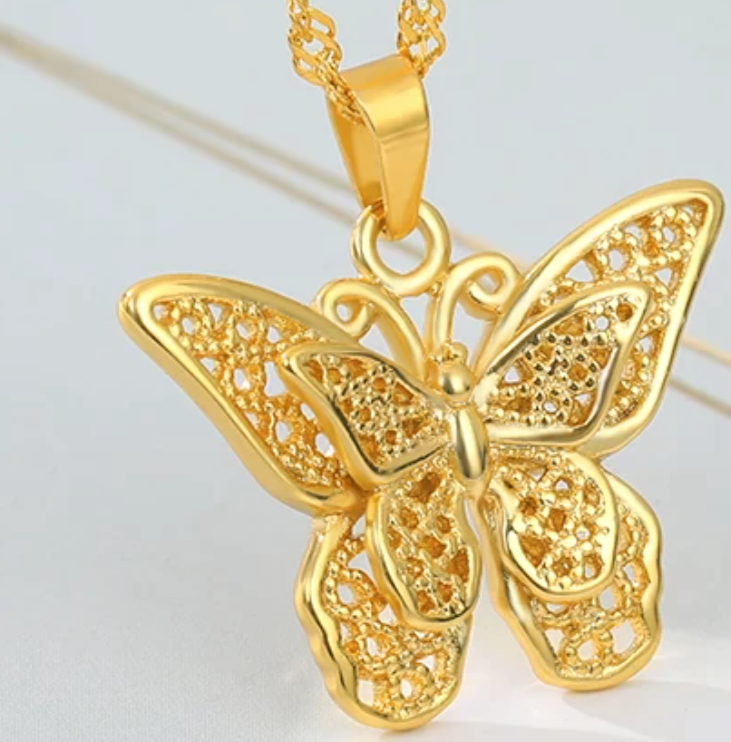 Layered Butterfly Necklace