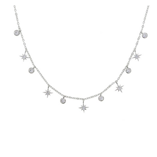 Dainty Silver Charm Necklace